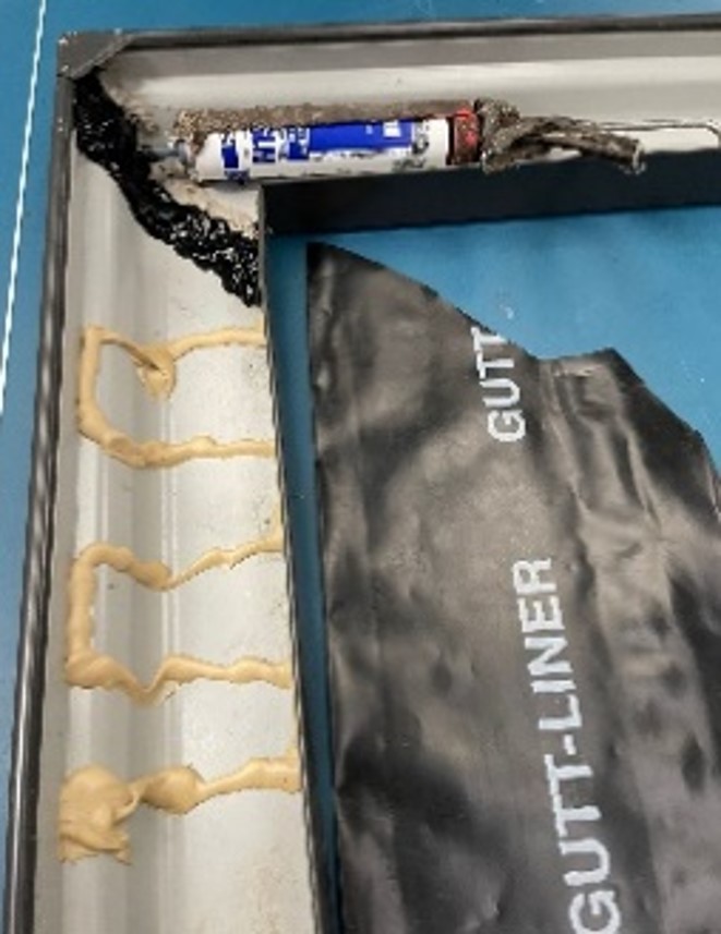 Precut liner corner 1